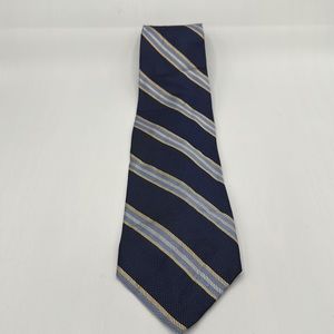 IZOD 100% silk tie navy and gold
